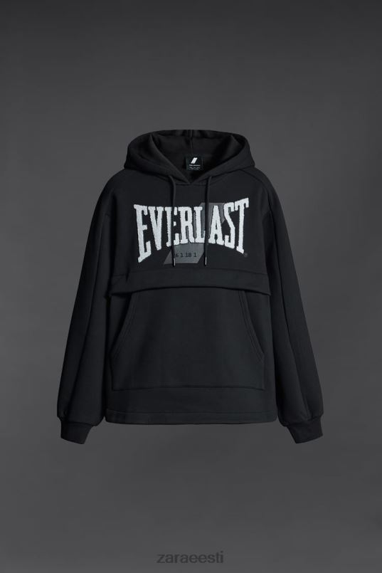 Zara igavese kapuutsiga dressipluus mehed must Riietus 42F0H1048