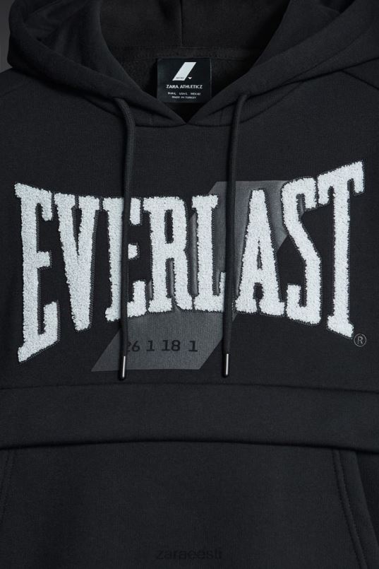 Zara igavese kapuutsiga dressipluus mehed must Riietus 42F0H1048