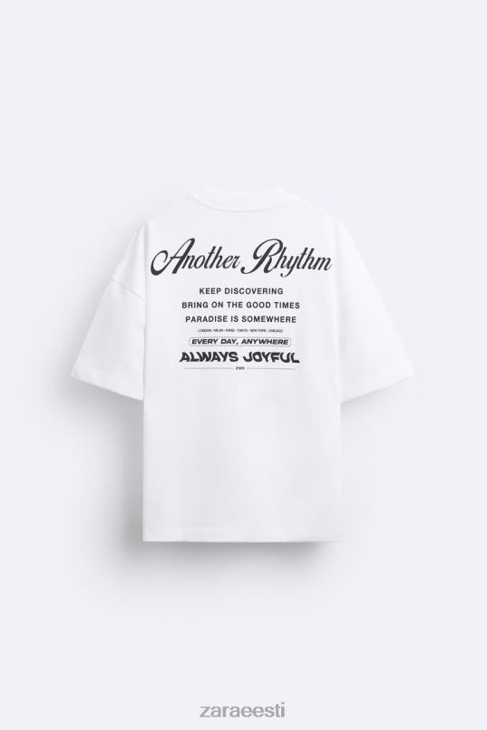 Zara kontrastse mustriga dressipluus mehed valge Riietus 42F0H1068