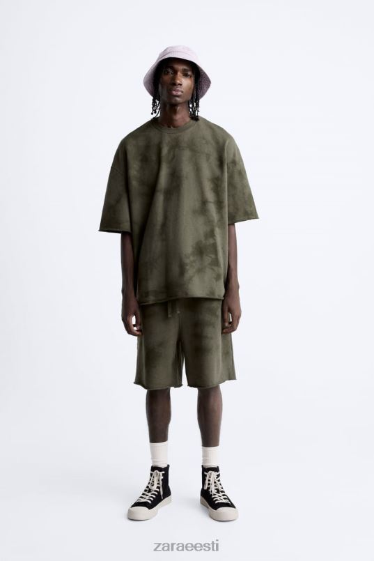 Zara lipsuvärvi trükiga dressipluus mehed khaki Riietus 42F0H1066