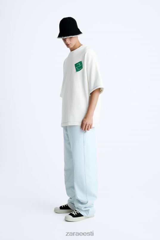 Zara paberlapiga dressipluus mehed austri valge Riietus 42F0H1069