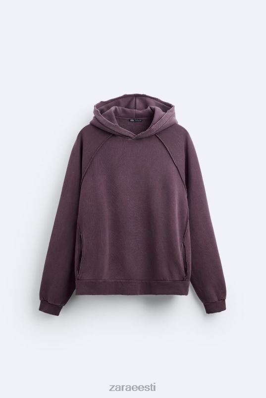 Zara rebitud pestud dressipluus mehed kastanipunane Riietus 42F0H1055