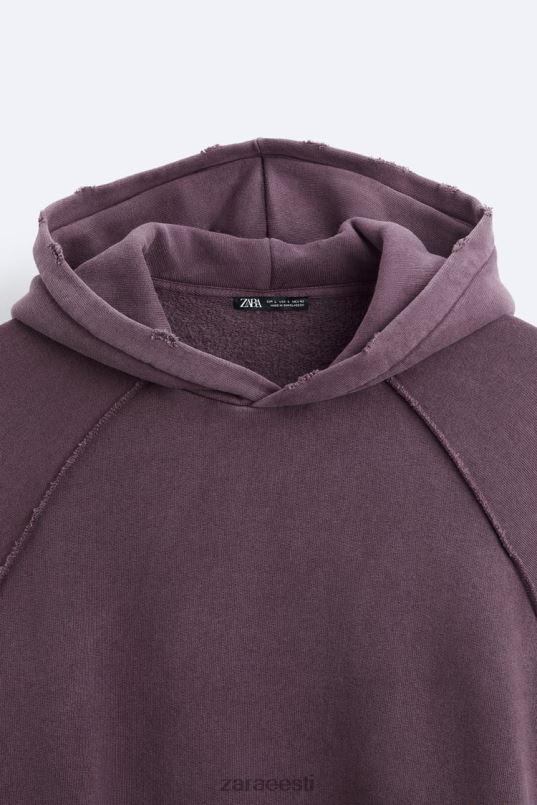 Zara rebitud pestud dressipluus mehed kastanipunane Riietus 42F0H1055