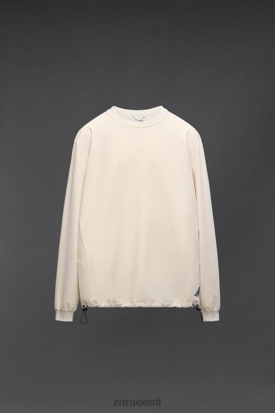 Zara tehnilise treeningu dressipluus mehed ekru Riietus 42F0H1078