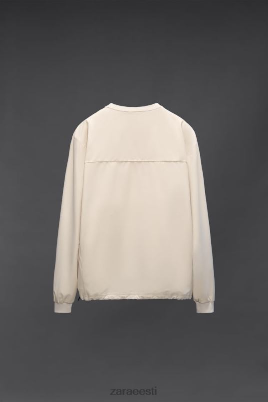 Zara tehnilise treeningu dressipluus mehed ekru Riietus 42F0H1078