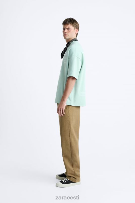 Zara trükitud tekstiga dressipluus mehed hall Riietus 42F0H1071