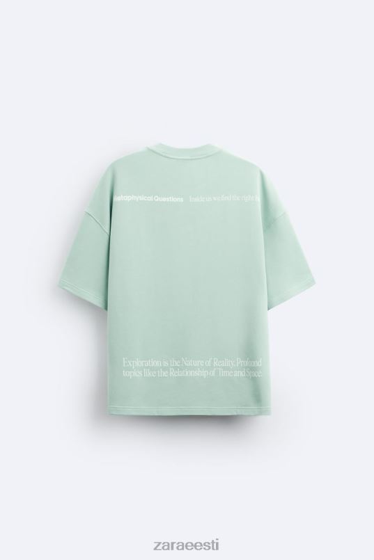 Zara trükitud tekstiga dressipluus mehed hall Riietus 42F0H1071