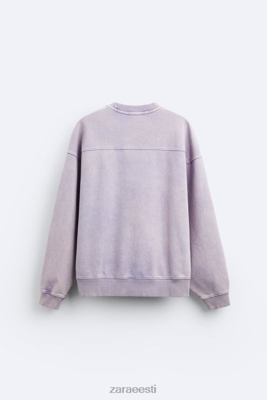 Zara värvi pestud dressipluus mehed lilla Riietus 42F0H1052