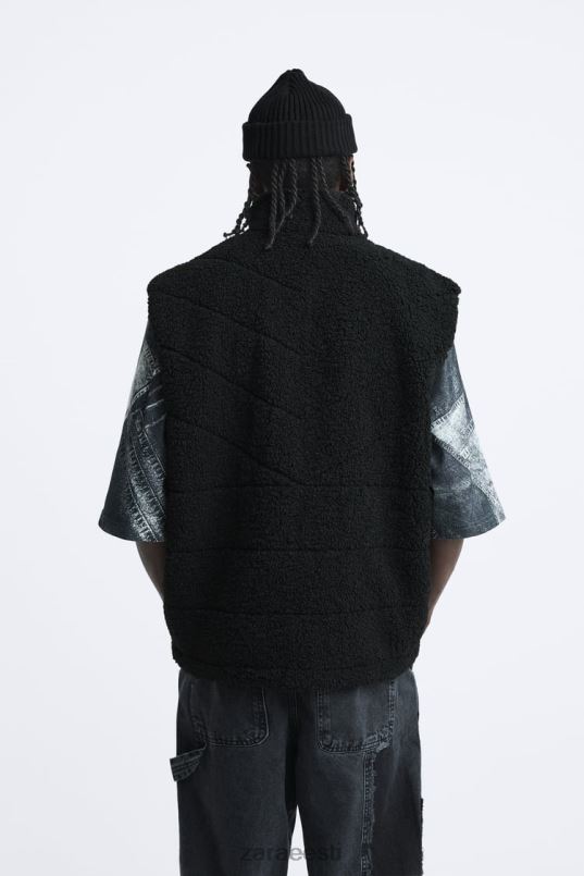 Zara fliisist vest mehed must Riietus 42F0H1111