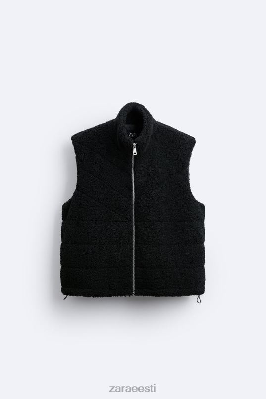 Zara fliisist vest mehed must Riietus 42F0H1111