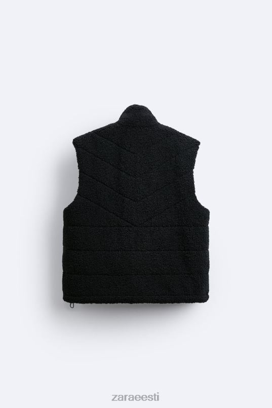 Zara fliisist vest mehed must Riietus 42F0H1111