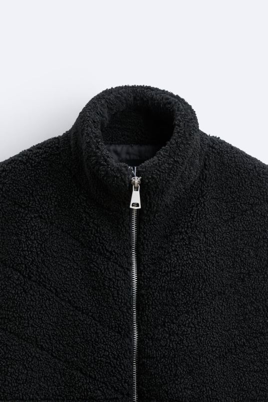 Zara fliisist vest mehed must Riietus 42F0H1111