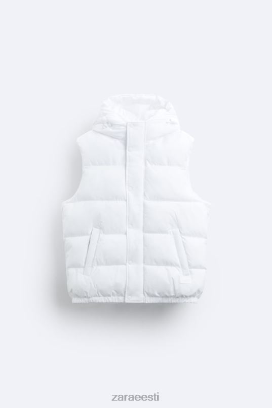 Zara kapuutsiga puhvvest mehed valge Riietus 42F0H1112