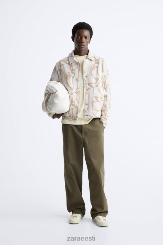 Zara lilleline žakaarjakk mehed beež Riietus 42F0H1116