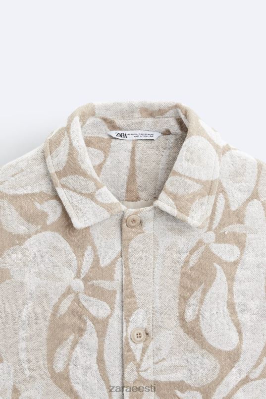 Zara lilleline žakaarjakk mehed beež Riietus 42F0H1116