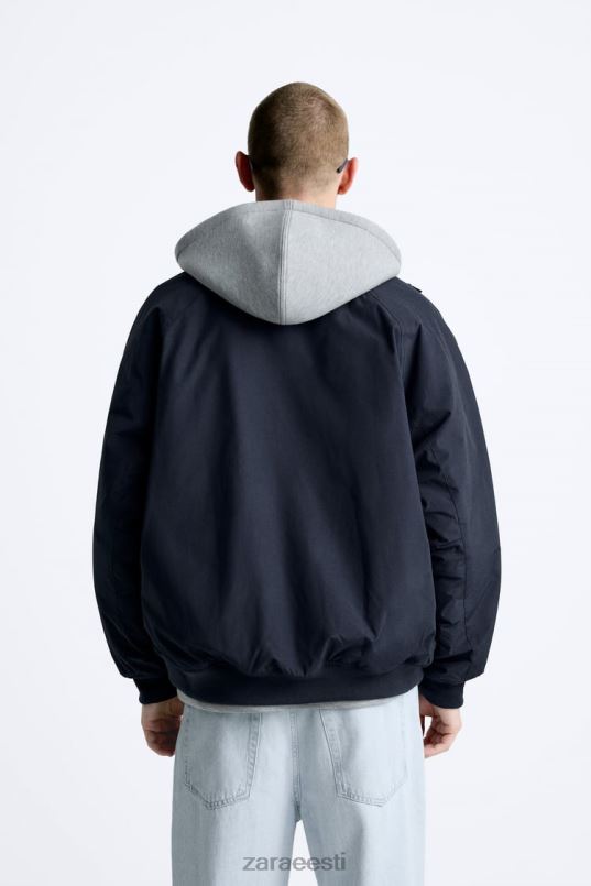 Zara ülisuur tehniline jope mehed mereväe sinine Riietus 42F0H1108