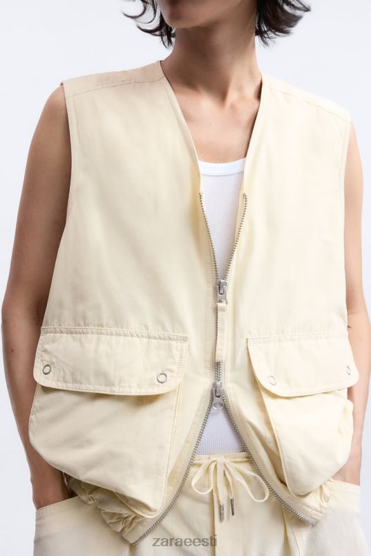 Zara puffervest piiratud väljaanne mehed ekru Riietus 42F0H1124