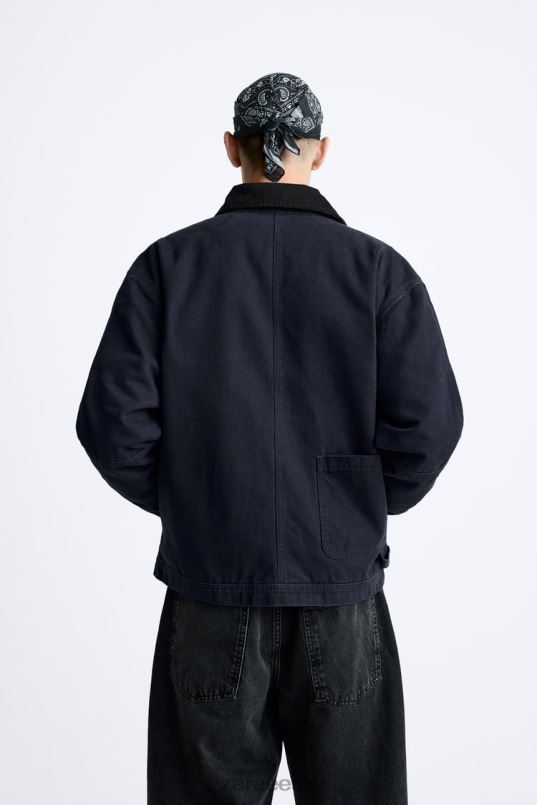 Zara segakraega jakk mehed sinine Riietus 42F0H1106