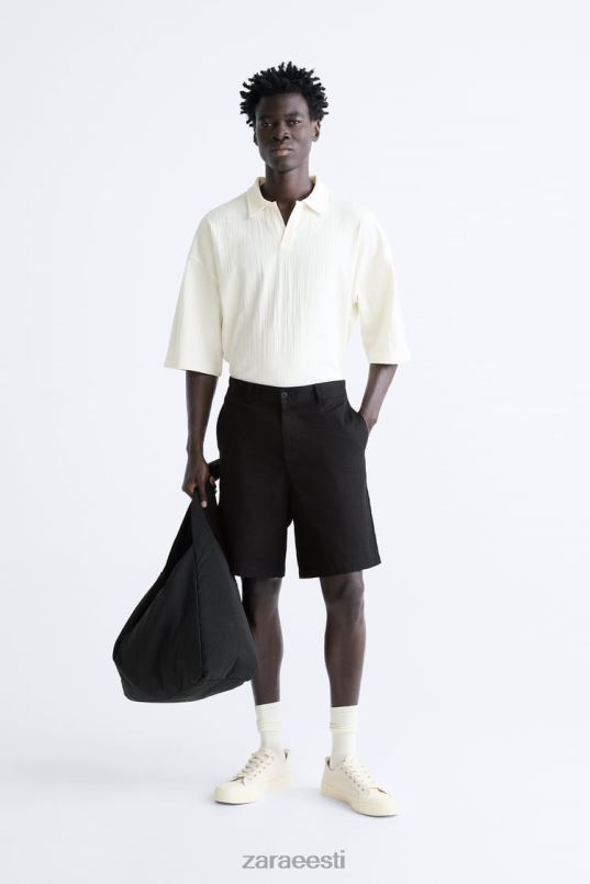 Zara tekstureeritud polo mehed beež Riietus 42F0H1223