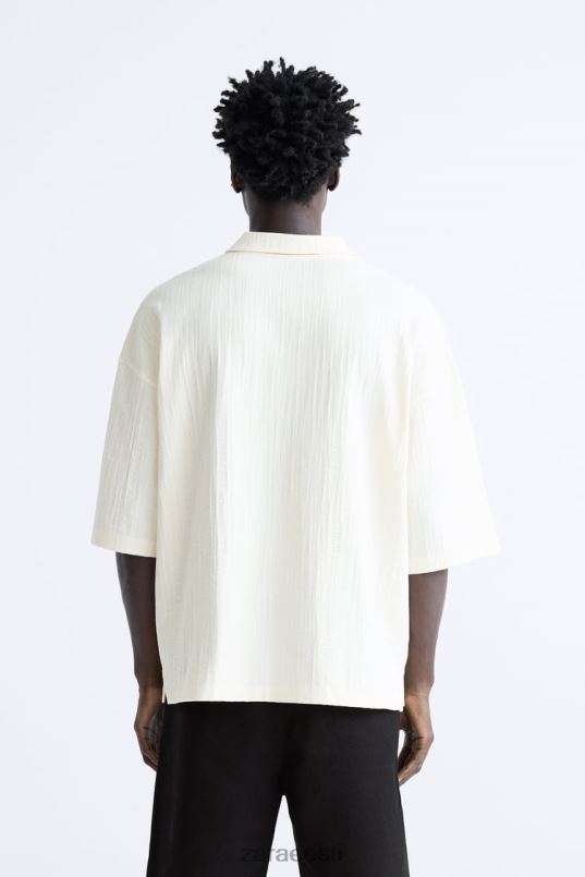 Zara tekstureeritud polo mehed beež Riietus 42F0H1223