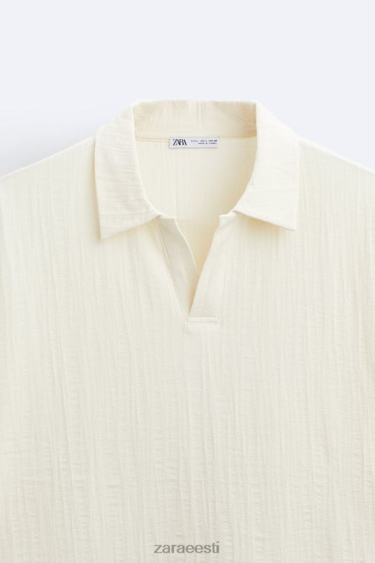 Zara tekstureeritud polo mehed beež Riietus 42F0H1223