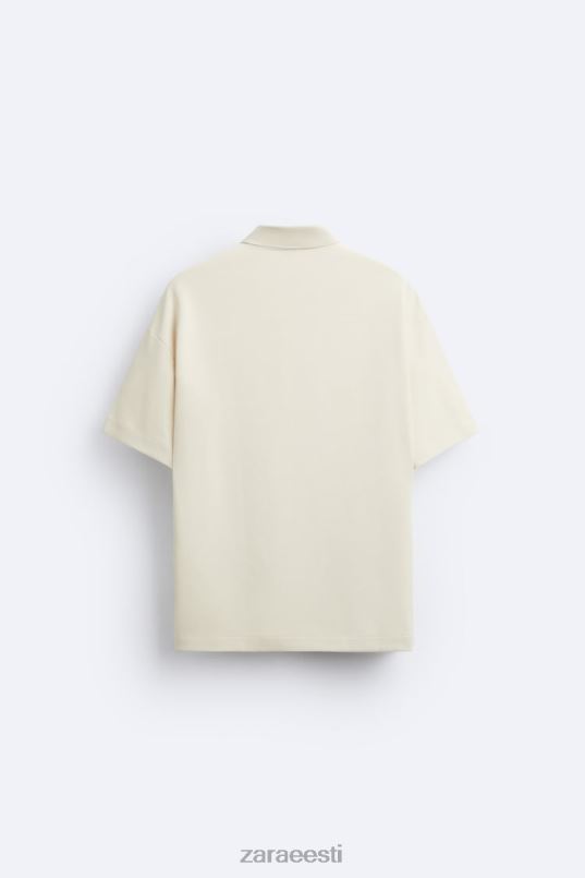 Zara tekstureeritud polo mehed taupe pruun Riietus 42F0H1220