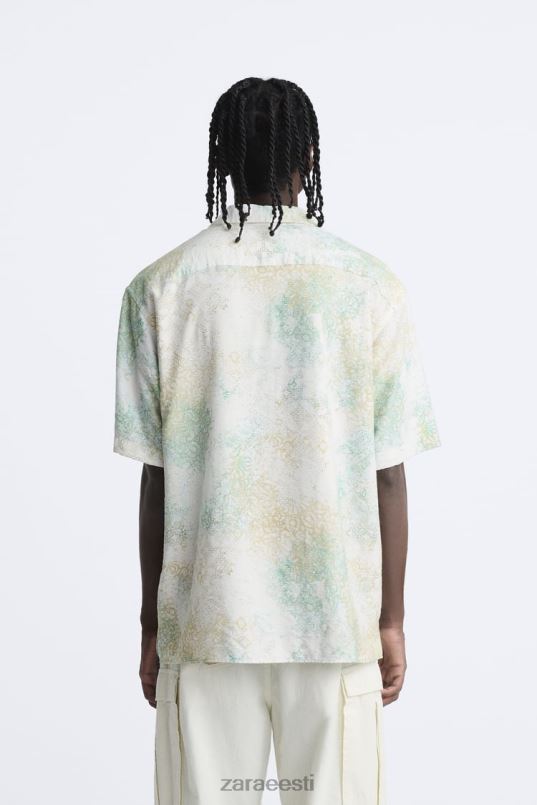 Zara abstraktse trükiga särk mehed rohekas Riietus 42F0H973