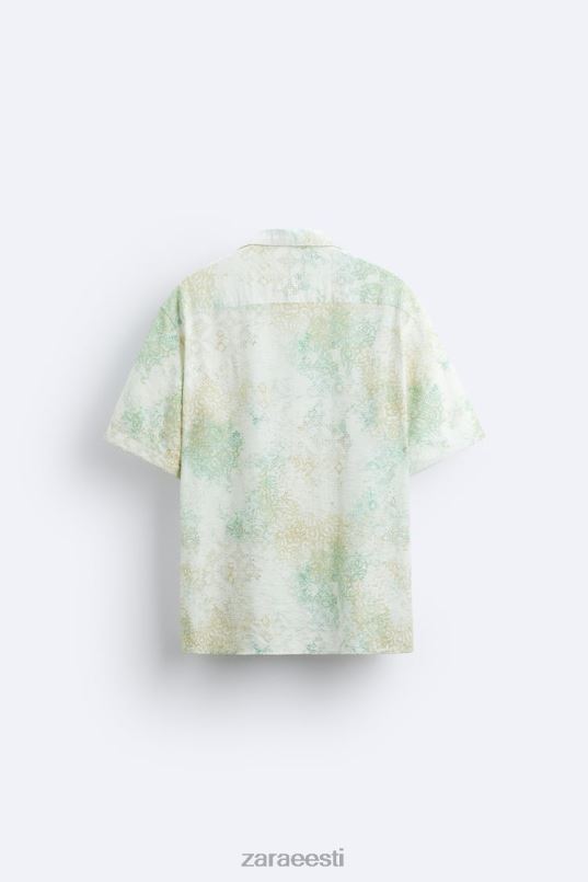 Zara abstraktse trükiga särk mehed rohekas Riietus 42F0H973
