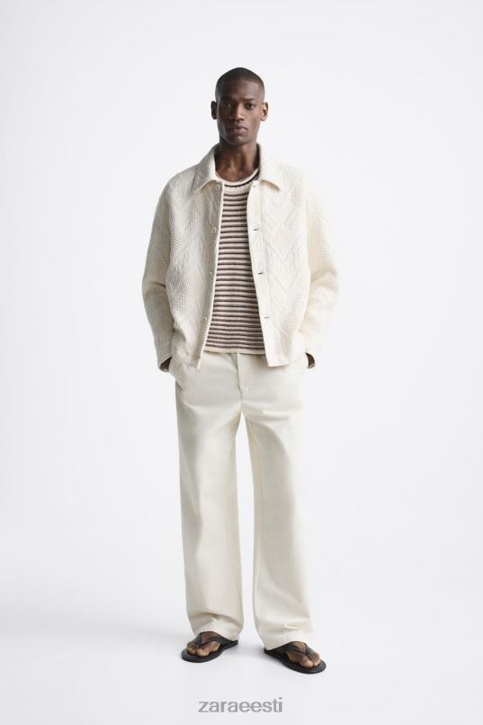 Zara geomeetriline žakaarsärk mehed ekru Riietus 42F0H1177