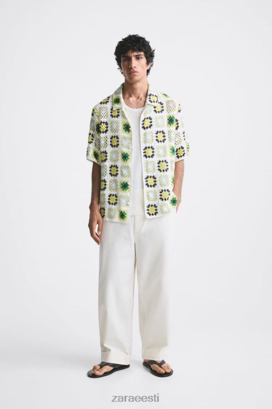 Zara heegeldatud lapitehnikas särk mehed mitmevärviline Riietus 42F0H1007