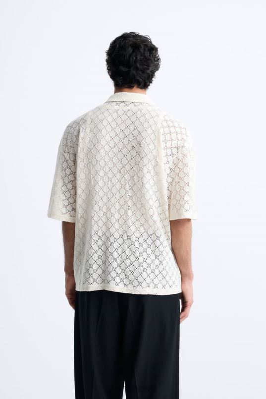 Zara heegeldatud tekstuuriga särk mehed beež Riietus 42F0H1009