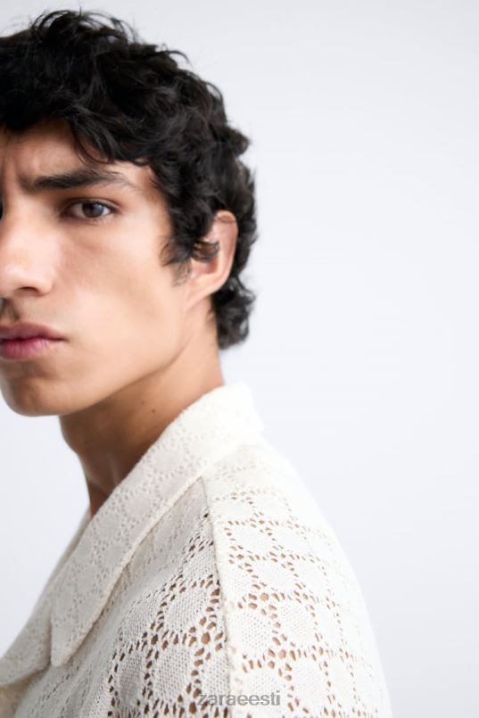 Zara heegeldatud tekstuuriga särk mehed beež Riietus 42F0H1009