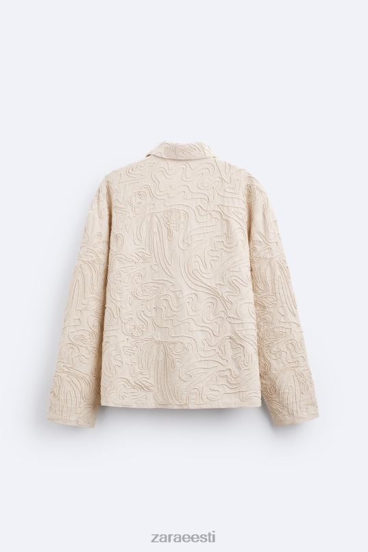 Zara kõrgendatud tikandiga ülesärk mehed beež Riietus 42F0H1176