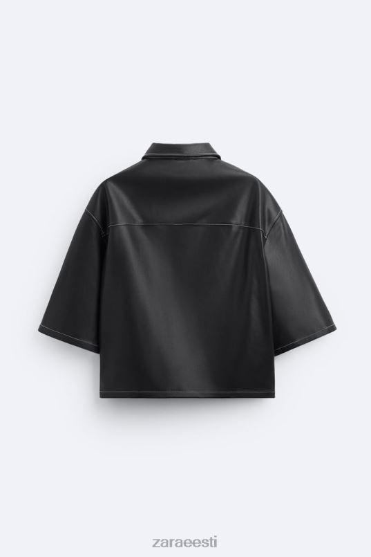 Zara kunstnahast pealissärk mehed must Riietus 42F0H1181