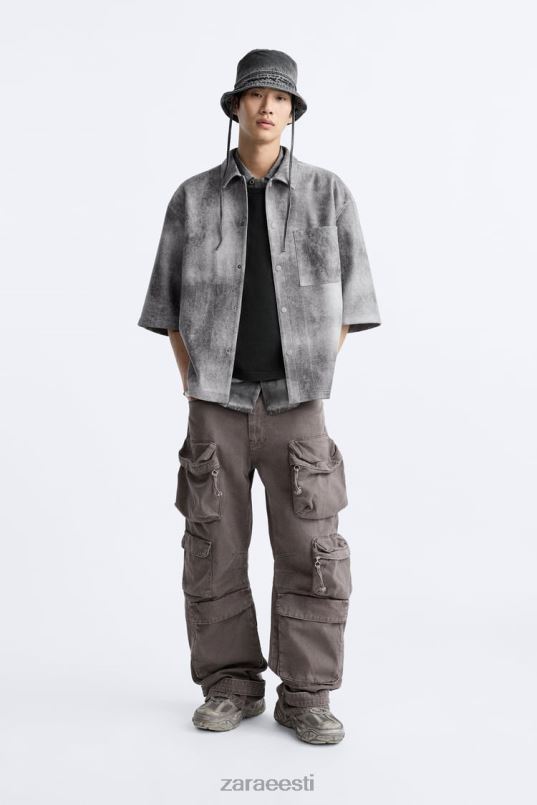 Zara kunstnahast pestud pealissärk mehed antratsiithall Riietus 42F0H1169