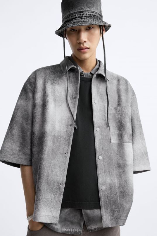 Zara kunstnahast pestud pealissärk mehed antratsiithall Riietus 42F0H1169