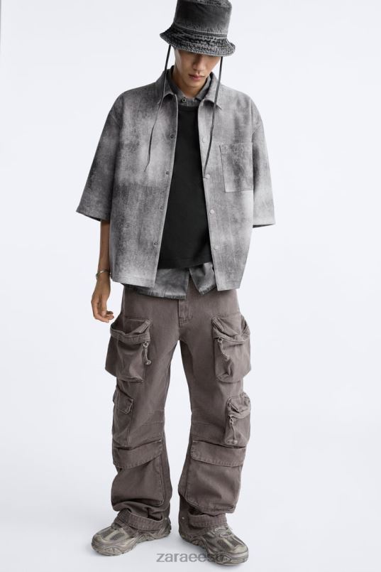 Zara kunstnahast pestud pealissärk mehed antratsiithall Riietus 42F0H1169