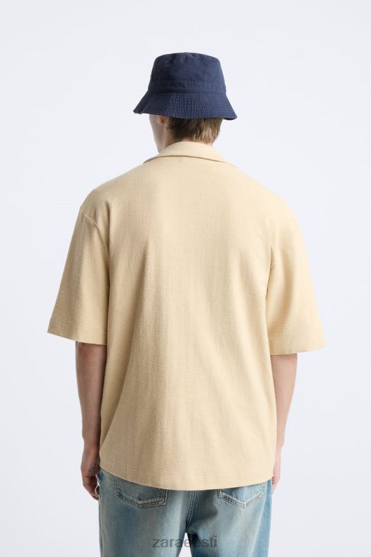 Zara lõdvestunud istuvusega särk mehed ekru Riietus 42F0H1015