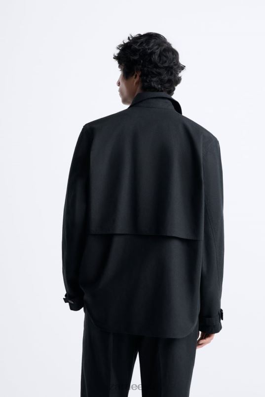 Zara puuvillane - linane särk mehed antratsiithall Riietus 42F0H1173