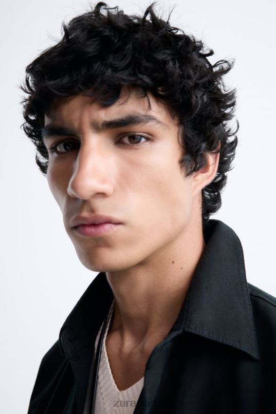 Zara puuvillane - linane särk mehed antratsiithall Riietus 42F0H1173