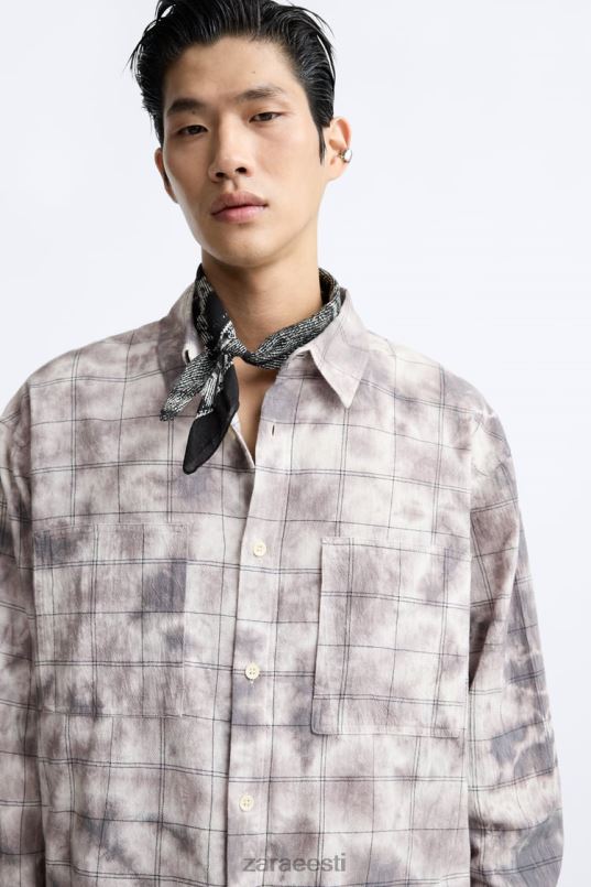 Zara ruuduline lipsuvärvi pealissärk mehed mitmesugused Riietus 42F0H1191