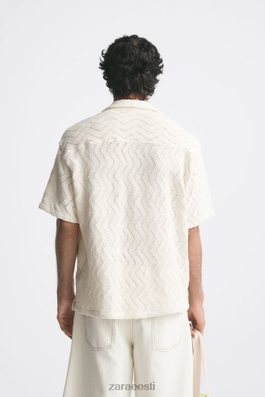 Zara struktureeritud särk mehed austri valge Riietus 42F0H1008