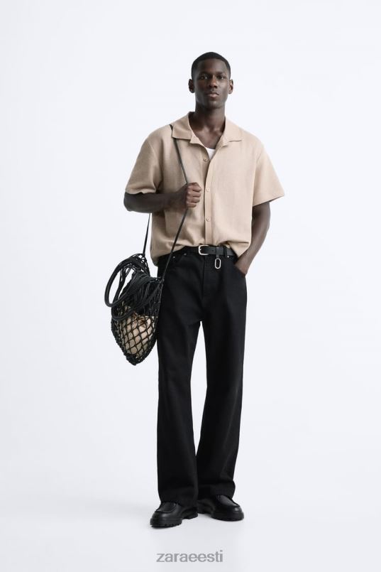 Zara struktureeritud särk mehed hele pruun Riietus 42F0H994