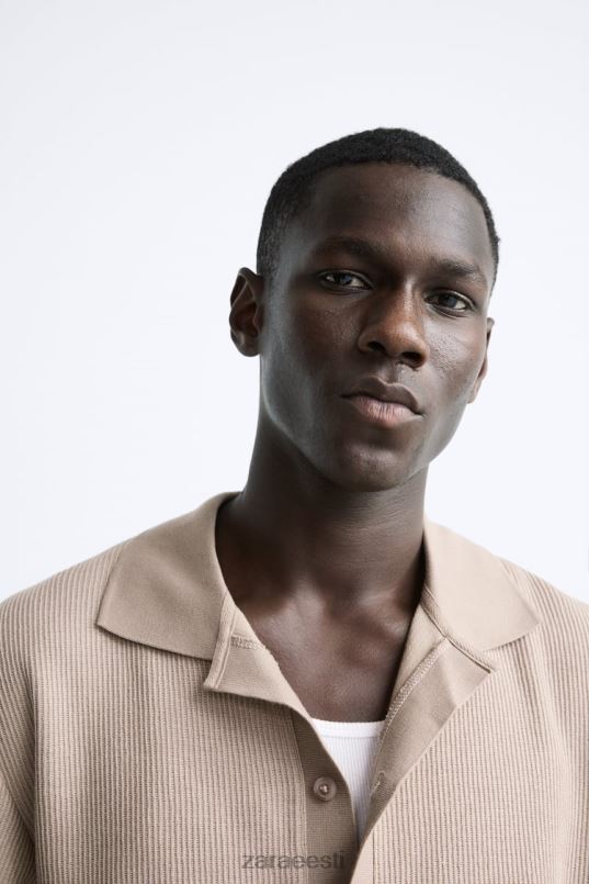 Zara struktureeritud särk mehed hele pruun Riietus 42F0H994