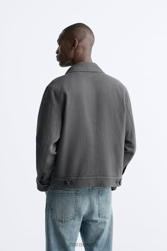 Zara tasku ülesärk mehed süsihall Riietus 42F0H1175