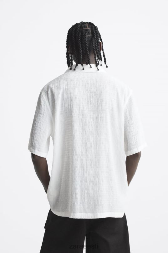 Zara tekstuuriga särk mehed valge Riietus 42F0H1016