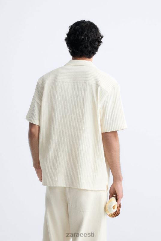Zara triibuline žakaarsärk mehed ekru Riietus 42F0H992