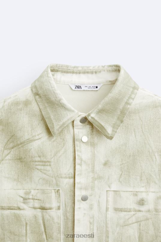 Zara värviprindiga ülesärk mehed ekru/khaki Riietus 42F0H1190