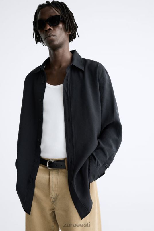 Zara vedel modaalsegu särk mehed must Riietus 42F0H972