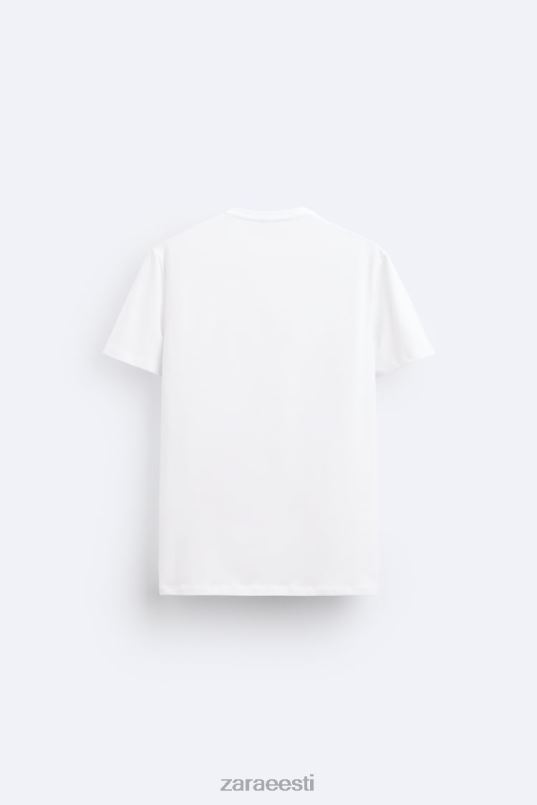 Zara põhiline slim fit T-särk mehed valge Riietus 42F0H1195